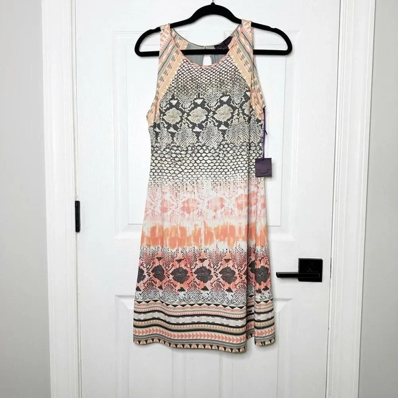 HALE BOB Size S Sleeveless Snakeskin Stretch Multicolor Knee Length Dress‎ - Picture 1 of 8